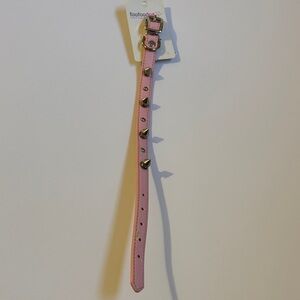 12” Pink Studded Dog Collar - Adjustable Fashion Collar